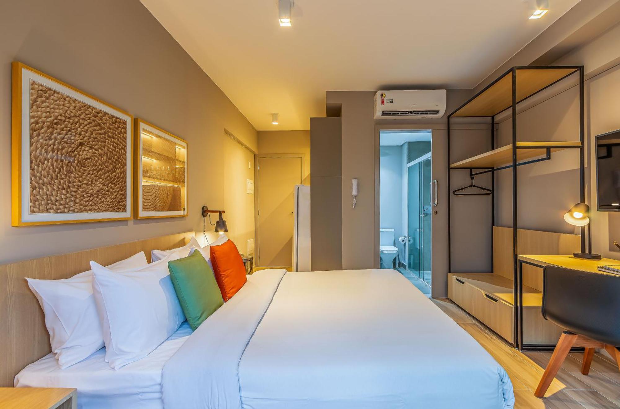 Apartamentos Proximos Ao Masp E A Metros Da Estacao Consolacao E Avenida Paulista - Next Haddock 圣保罗 客房 照片